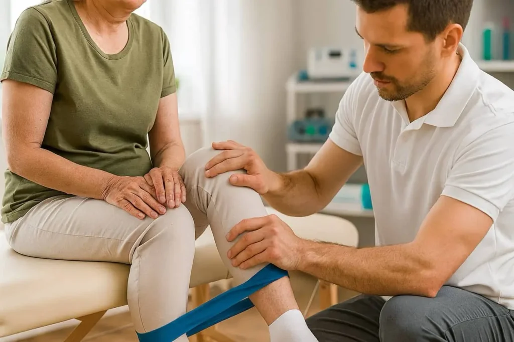 فیزیوتراپی زانو در منزل